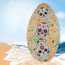 Skimboard imprimé squelette 30 Board de surf pour enfants adultes débutants
