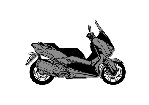 Yamaha xmax 300cc scooter - scooter, blue