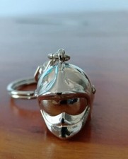 Anneau PORTE CLÉ POMPIER, CASQUE, MÉTAL PLEIN, Uniforme, Feu, Insigne, Caserne