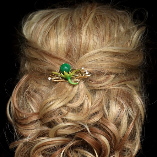 Barette cheveux art nouveau - barette, à