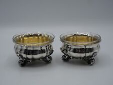 PAIRE DE SALERONS TRIPODE EN ARGENT MASSIF POINCON VIEILLARD PARIS 1819