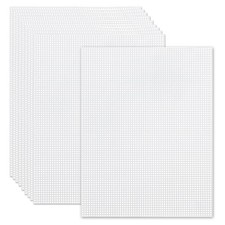 Canevas Plastique 10 Pièces Feuilles de Toile en Maille Plastique Blanc Toile...