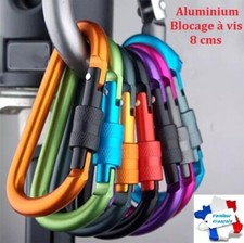 Mousqueton blocage à vis Aluminium Camping Randonnée Hamac (pas pour escalade)