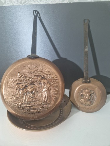 Lot poêles en cuivre - de,