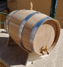 Fût tonneau tonneaux en bois de Chêne Neuf Fûts de vin robinet en laiton 15 L