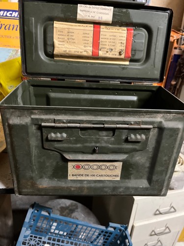 Boite fer vintage cartouche - boite,
