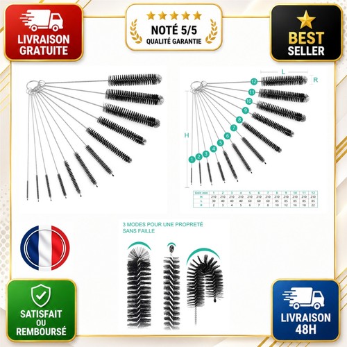 Lot goupillons nettoyage - de,