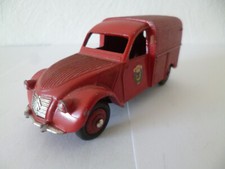 Dinky toys Citroen 2 cv fourgonette POMPIERS DE PARIS en métal années 60