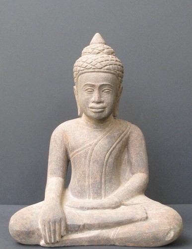 Bouddha khmer pierre - khmer, en