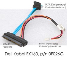 Dell Optiplex Fx-160 Fx160 Hdd Câble Pour Sata Disque Dur 0F026G F026G V349