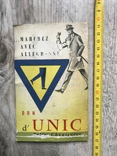 ANCIEN CARTON PUBLICITAIRE VETEMENTS CHAUSSURES UNIC COLLECTION 