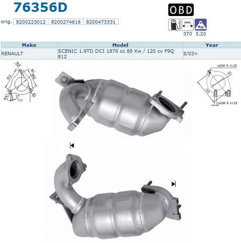 Pot catalytique renault - renault, scenic