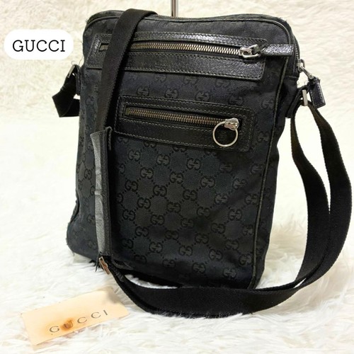 Gucci black canvas leather - canvas,