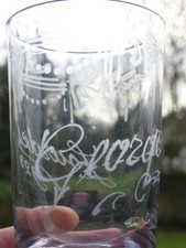 ancien verre, gobelet  LOURDES