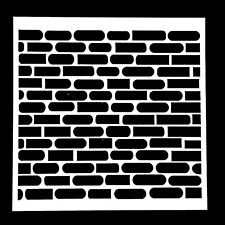 POCHOIR PLASTIQUE 13*13cm : mur motif brique (01)