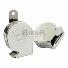 Paire Klaxon moto Custom Universel Mini Turbine ABS Chrome