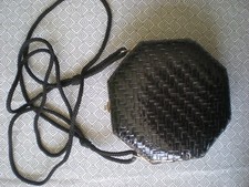 PETIT SAC A MAIN VINTAGE DE FORME HEXAGONAL COULEUR NOIR