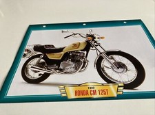 Honda CM125T 1992 CM 125 custom fiche carte moto passion collection Atlas CM125