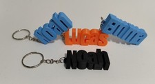 Porte-clé personnalisé prénom et couleur imprimé en 3D à la demande /Via message