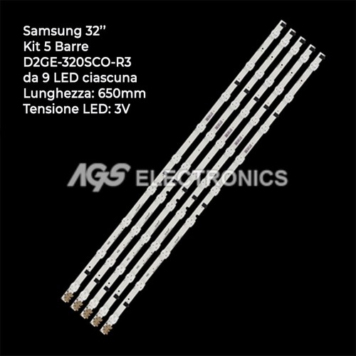 Kit barres bandes led - 5, de