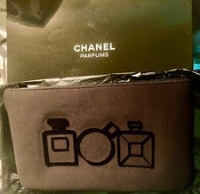 Chanel Trousse rectangulaire noire VIDE - Coco - Black EMPTY makeup bag/pouch