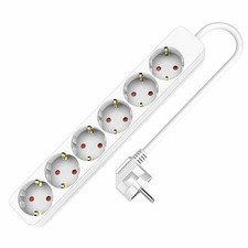 Rallonge 6 prises Schuko sans interrupteur TM Electron [1,5 m]