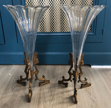 Belle Paire de Vases Cornets