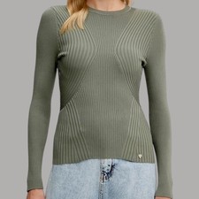 Guess Pull Vert À Côtes Pour