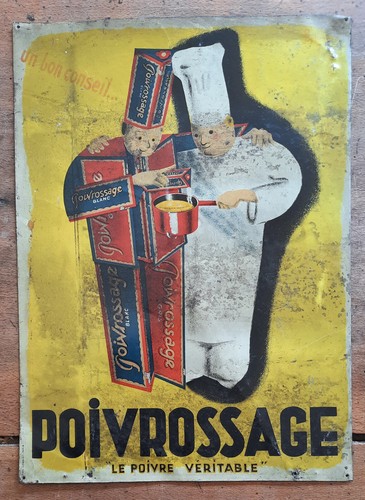 Ancienne tole publicitaire - ancienne,