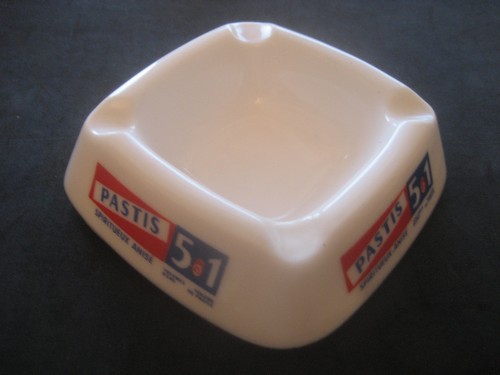 Ancien cendrier verre - ancien,