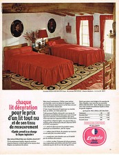 PUBLICITE ADVERTISING 104  1966   EPEDA   lits jumeaux  DECORATION PROVENCE