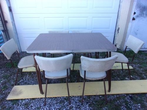 Vintage brown formica steel - vintage, &