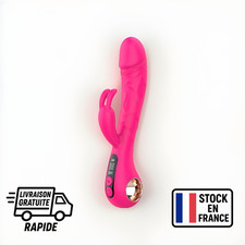 Sextoy Gode Rabbit, Ecran LED, double stimulation, silicone doux, puissant