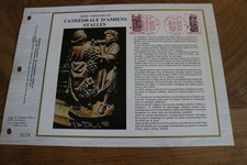 feuillet CEF 1980 premier 1er jour CATHEDRALE D' AMIENS STALLES CROIX ROUGE 562