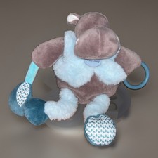 Doudou Hippopotame Gris blanc