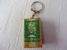 PORTE CLES DES ANNEES 60 - FARINE DE BLE DU MOULIN VERT PHOTO RECTO-VERSO