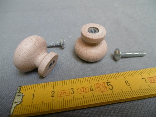 Bouton poignée bois - bouton,