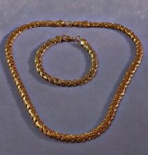 Magnifique parure collier bracelet plaqué or bijou joaillerie cadeau Noel