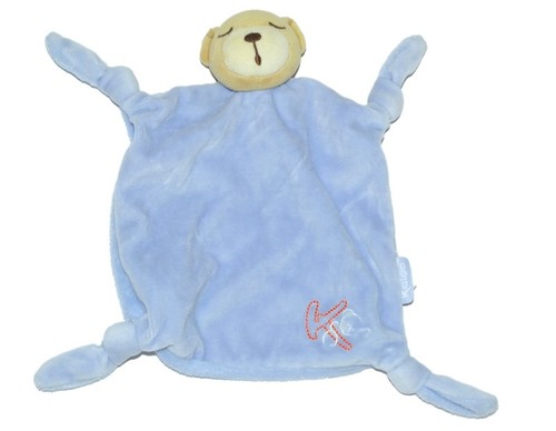 Kaloo doudou ours plat bleu - kaloo,