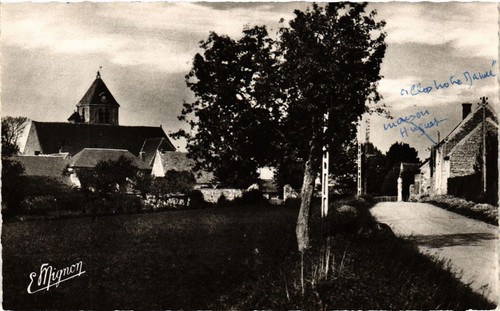 Cpa guainville entrée du - guainville,
