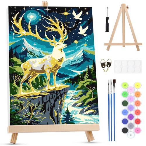 Wapiti peinture numero enfant - numero,