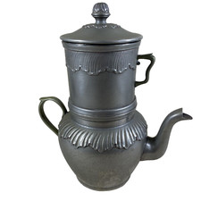 Théière/Cafetière en nickel pur estampillée – Fabrication française vintage