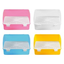 Bac à litière d'angle carré