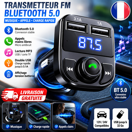Transmetteur fm bluetooth - 🚗,