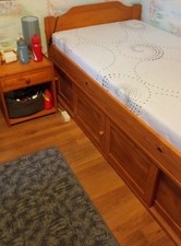 Lit haut 90x200 et table de nuit