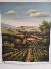 Peinture Paysage Style Flamand Huile Sur Toile 50x60 CM Compris Cadre