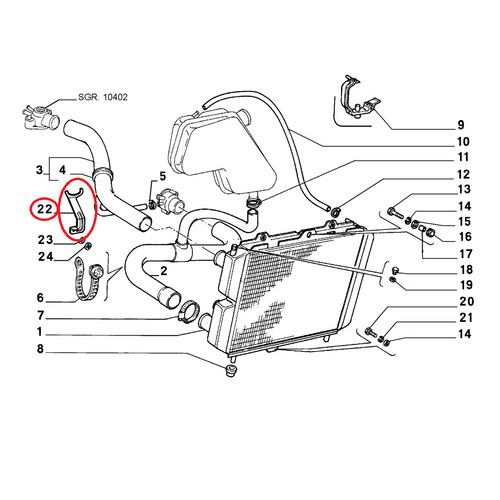 Original radiator support - original,