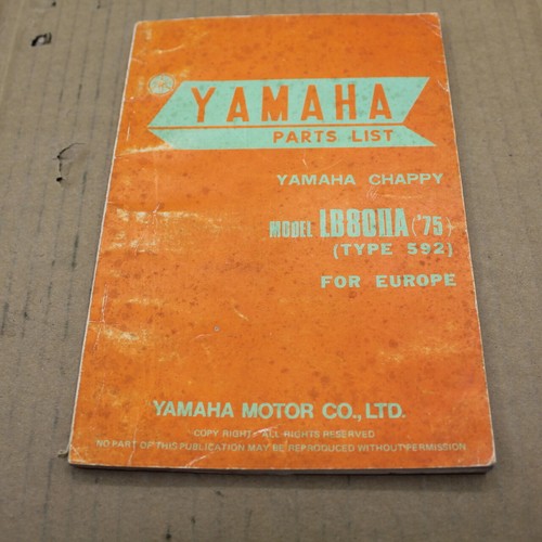Parts list yamaha chappy - yamaha, lb