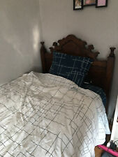 Lit bois 1 place, copie ancien (avec sommier et matelas)