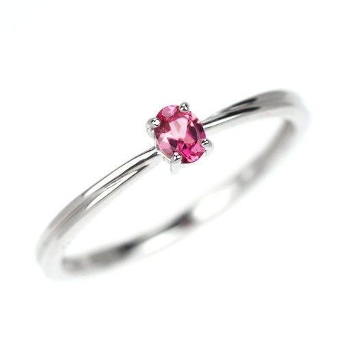 Bague tourmaline rose k10wg - rose,